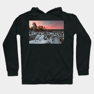 Great Falls Winter Twilight Hoodie